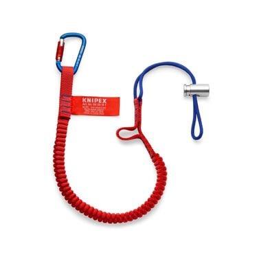 Knipex 38 in Red Tool Tethering Lanyard with Eye Carabiner