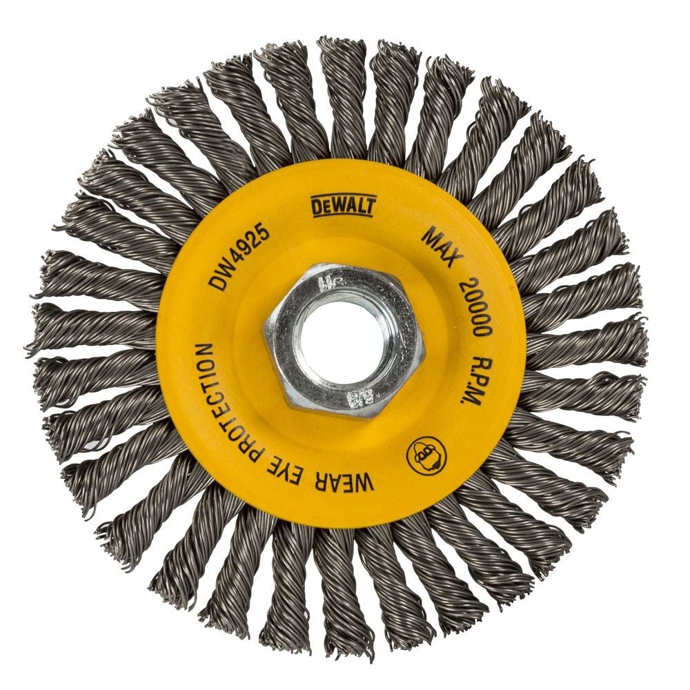 DEWALT 4 In. x 5/8 In. to 11 HP .020 Carbon Stringer Wire Wheel, large image number 1