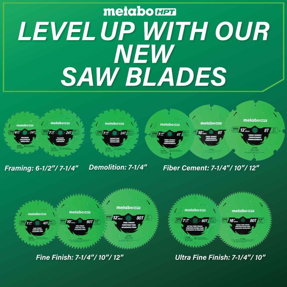 Metabo HPT Fine Finish 7-1/4 Inch 40-Tooth Saw Blade, large image number 8