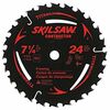 SKIL Promotional 7-1/4In x 24 Tooth Diamond Ground Titanium Carbide Tooth Circular Saw Blade, small image number 1