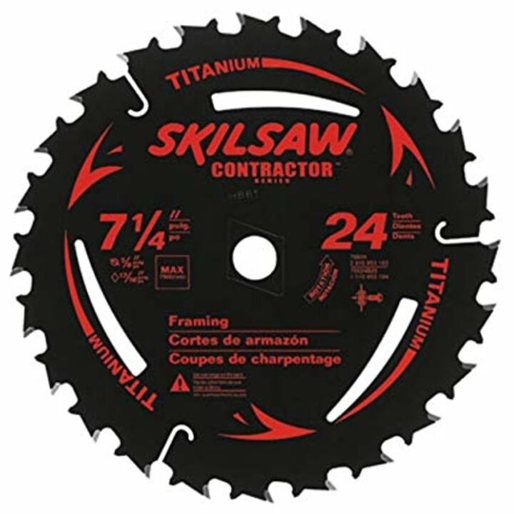 SKIL Promotional 7-1/4In x 24 Tooth Diamond Ground Titanium Carbide Tooth Circular Saw Blade