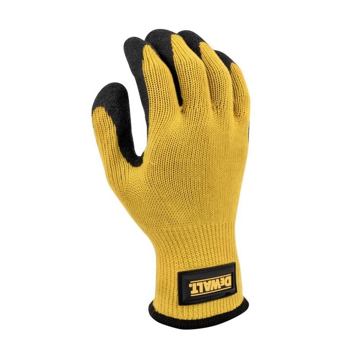DEWALT Seamless Fit Textured Rubber Gripper Gloves, Yellow and Black, Large, large image number 3