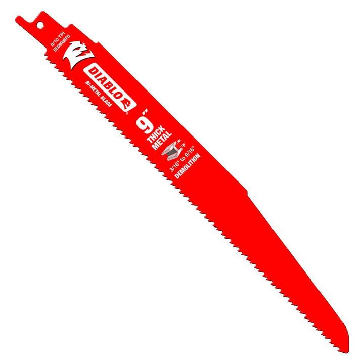 Diablo Tools 9in Bi Metal Reciprocating Blade for Thick Metal/Demolition 15pk, large image number 0