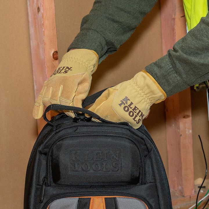 Klein Tools Leather All Purpose Gloves, Small, large image number 10