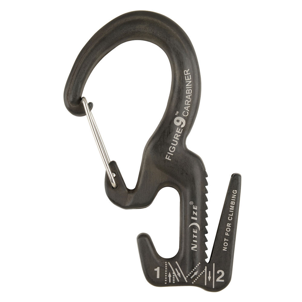 Nite Ize Figure 9 Carabiner Rope Tightener Large Black, large image number 4