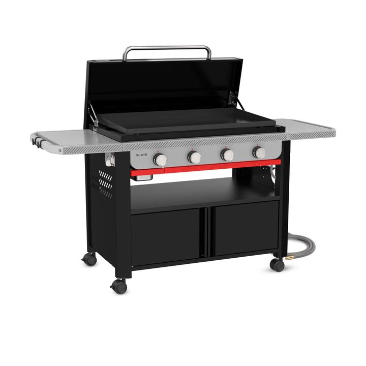 Weber Slate 36 Inch 4 Burner Natural Gas Griddle with Cabinet Black, large image number 3