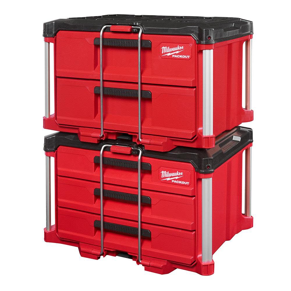 Red Milwaukee Tool Box Chest Storage Portable Work Job Lockable Water Tight NEW 