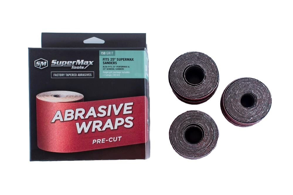 Supermax Tools 3-Pack Box 80 Grit Pre Cut abrasive for the 25 In. Drum Sander – 60-5080