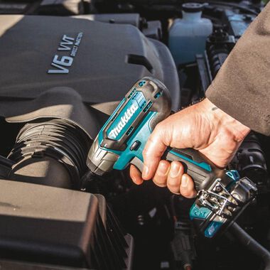 Makita 12V Max CXT Lithium-Ion Cordless 1/4 In. Impact Wrench Kit (2.0Ah), large image number 8