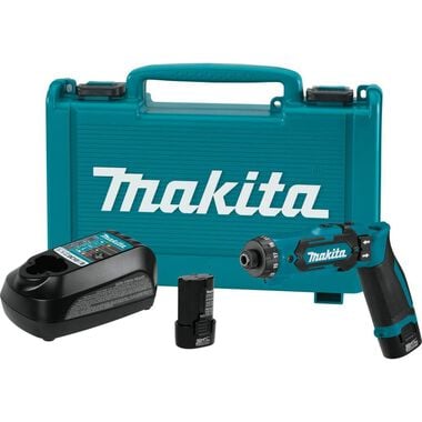 Makita 7.2V 1/4inch Hex Driver Drill Kit with Auto Stop Clutch, large image number 0
