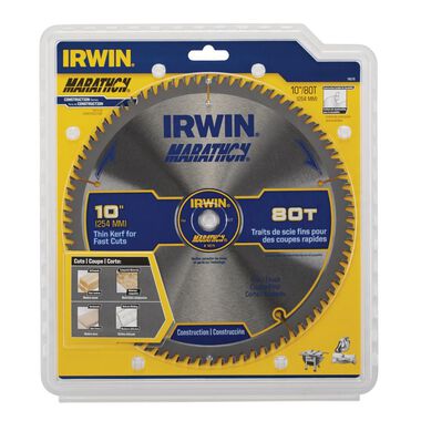 Irwin Marathon Carbide Table / Miter Circular Blade 10-Inch 80T, large image number 2