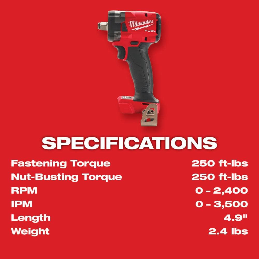 Milwaukee M18 Fuel 1 2 Compact Impact Wrench With Friction Ring Bare Tool 2855 20 Simolary simolary.com 11