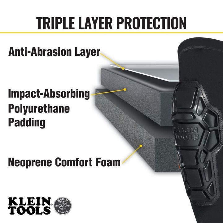 Klein Tools Heavy Duty Knee Pad Sleeves L/XL, large image number 3