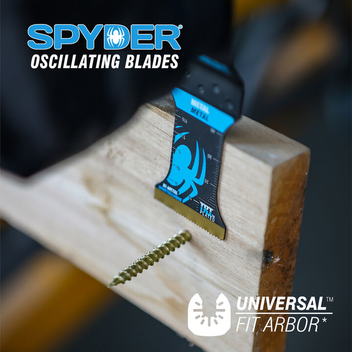 Spyder Osc Tool Blade, 1.35 Inch Width x 2 Inch Bi-Metal Wood/Nail Blade, large image number 3