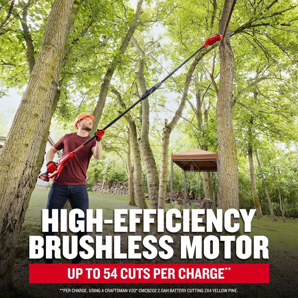 CRAFTSMAN V20 BRUSHLESS RP 8 Inch Pole Saw Kit, large image number 3