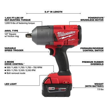 Milwaukee M18 FUEL HTIW with Grease Gun Kit 2767-22GG from
