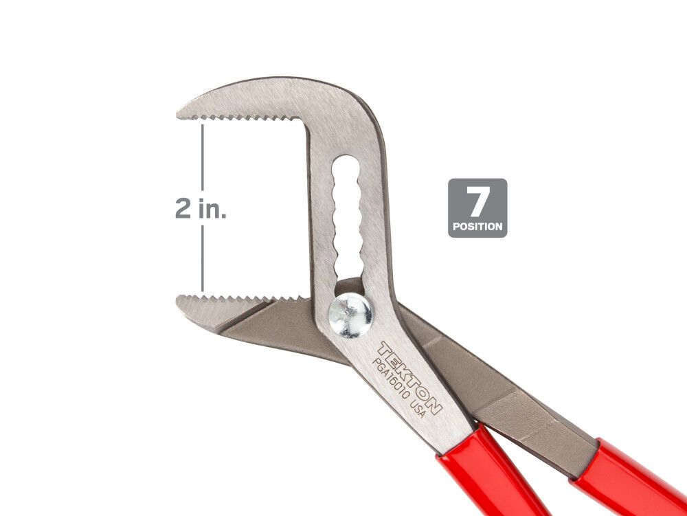 Tekton 10 Inch Angle Nose Slip Joint Pliers (2 in. Jaw Capacity), large image number 4