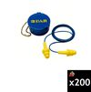 3M E-A-R UltraFit 25dB NRR Blue/Yellow Vinyl Earplugs, 200 Pairs, small image number 1