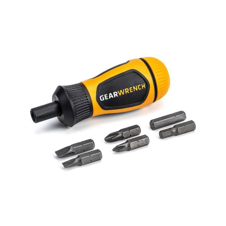 GEARWRENCH Multi Bit Driver Stubby Ratcheting 6 in 1
