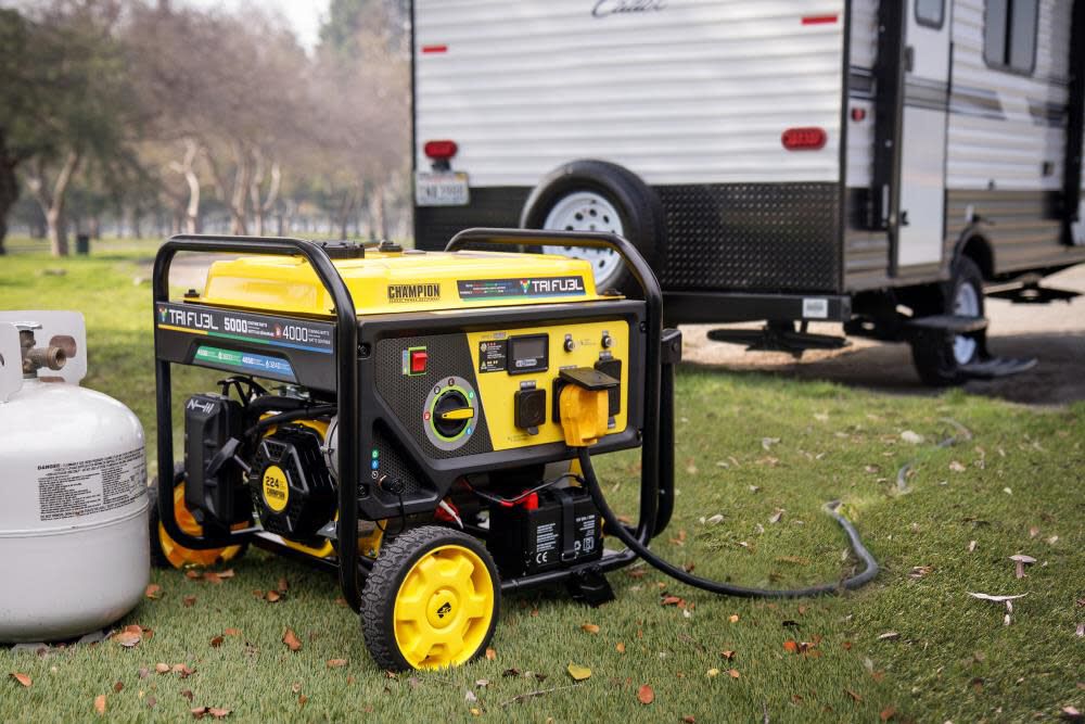 Champion Power Equipment 5000-Watt Electric Start Tri Fuel 49 State RV Ready Portable Generator, large image number 12