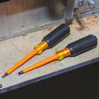 Klein Tools 2pc 4In Insulated Screwdriver Set, large image number 4