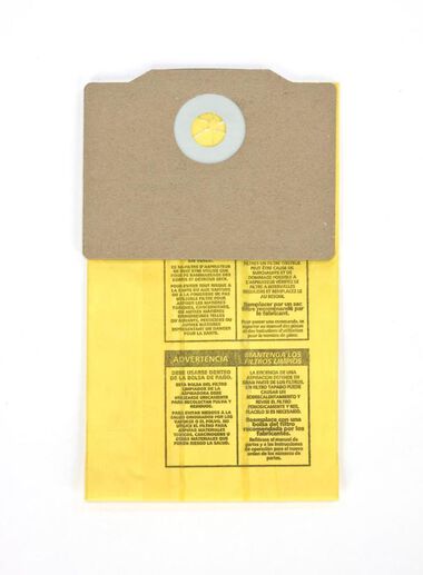 Shop Vac Back Pack Vac Collection filter bag (5pk), large image number 0