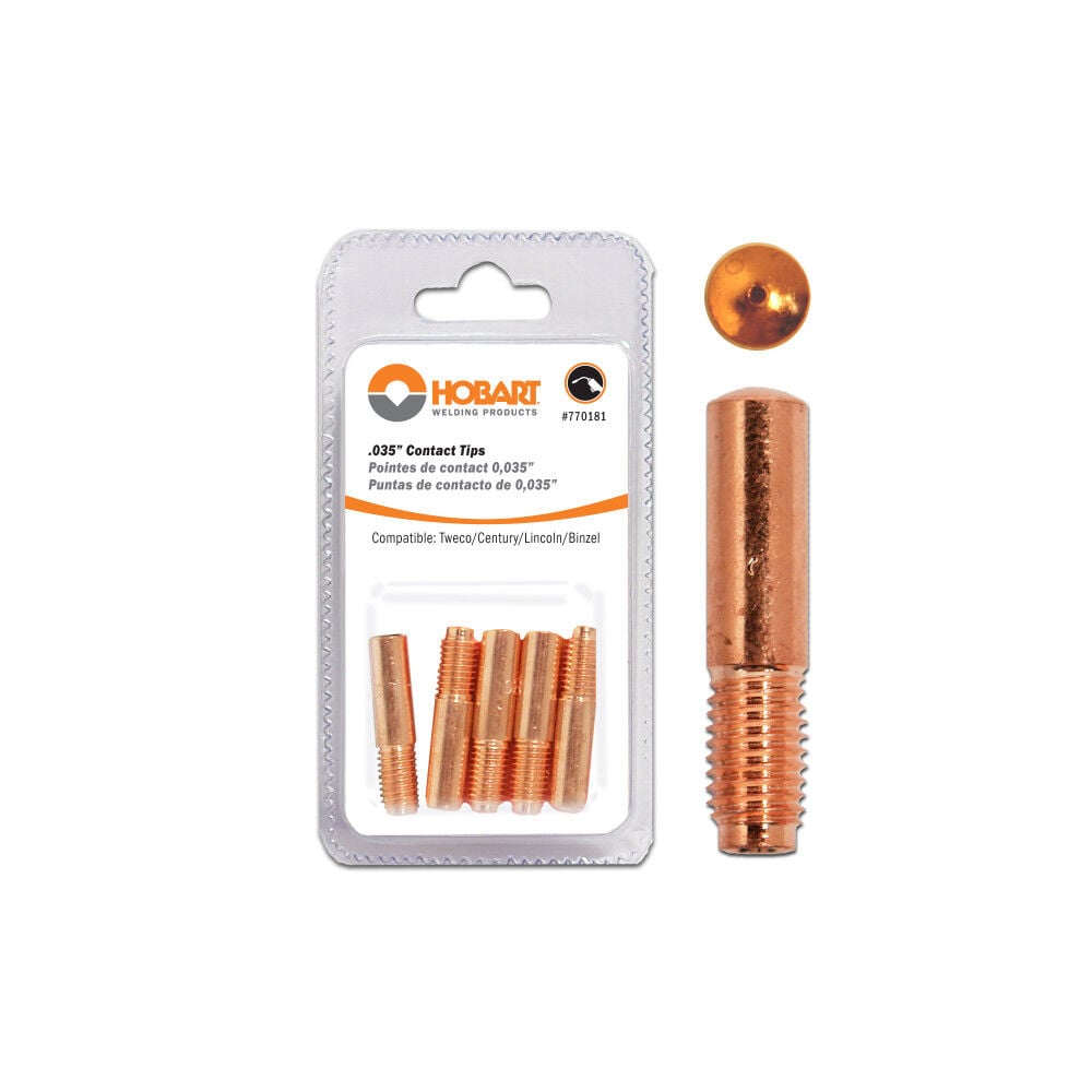 Hobart MIG Welding Contact Tip 0.035in 5 Pack – 770181