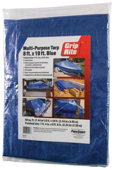 Grip Rite Economy Duty Blue Tarp - 8 x 10 Ft., large image number 0