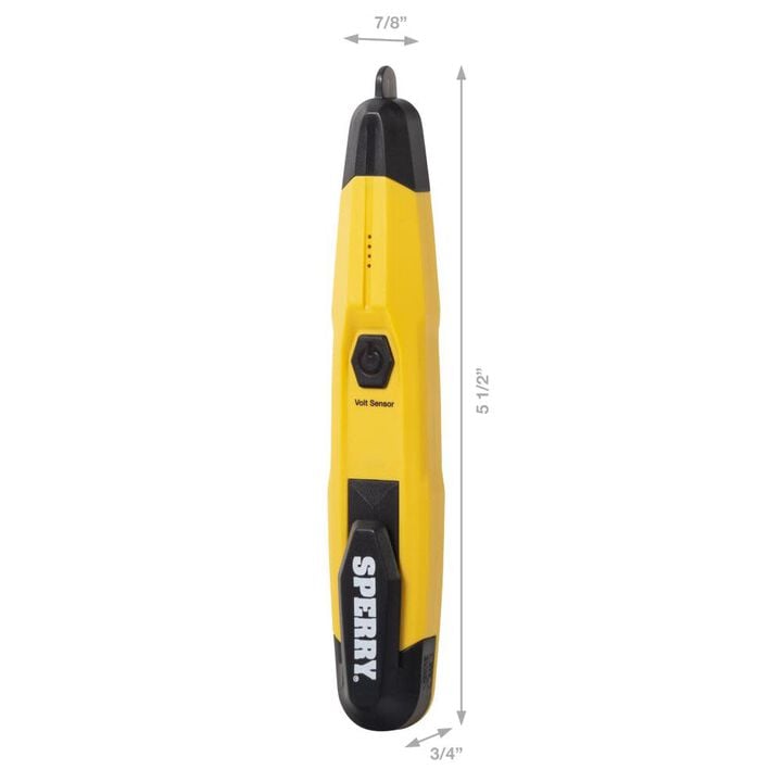 Sperry Instruments VD6508 Non-Contact Voltage Detector with FlashlightcETLus Listed Lifetime Warranty Yellow, large image number 2