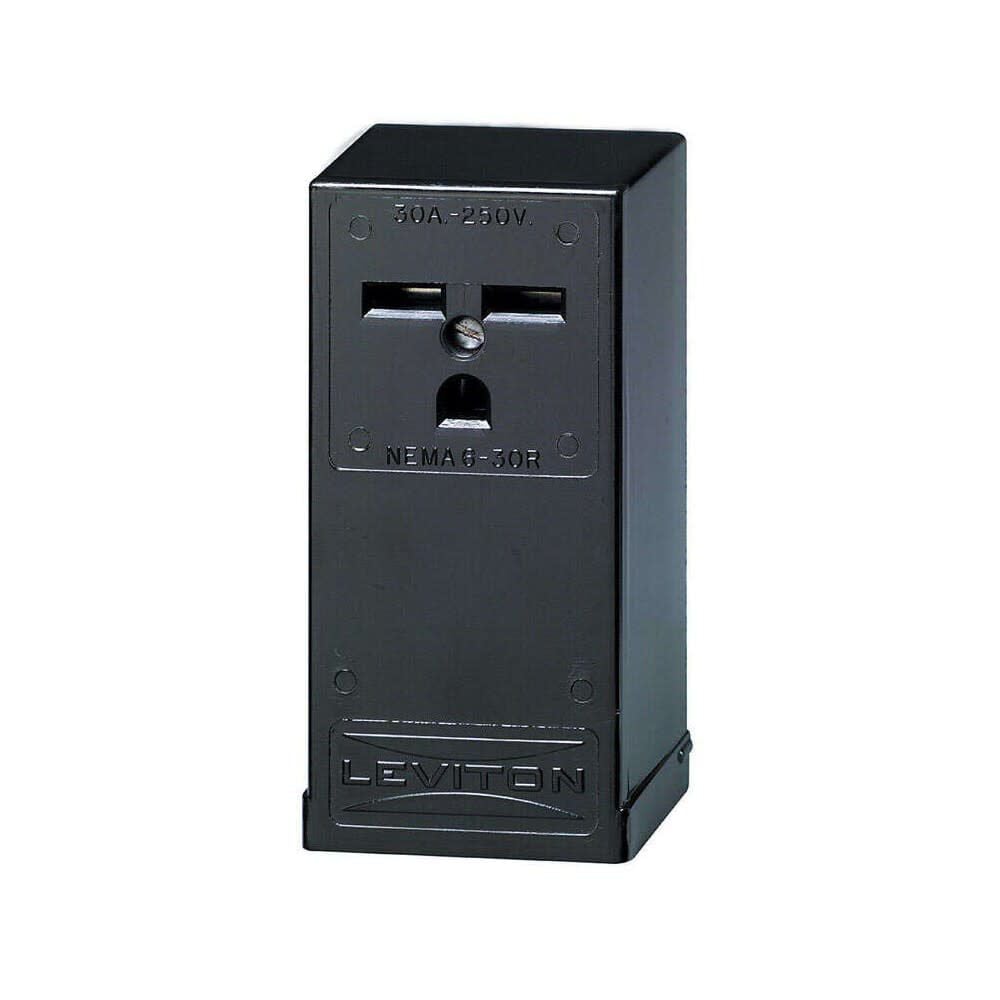 Leviton Grounded Single Outlet Receptacle 30A 250V Black 2 Pole – 32896
