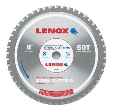 Lenox 8 In. (203 mm) 50 TPI Metal Cutting Circular Saw Blade, large image number 0