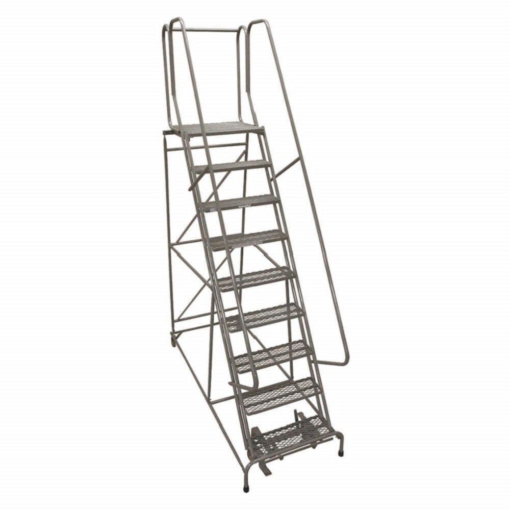 Cotterman Series 1000 9 Step X 26in W A3 Tread Step Ladder w/handrails, large image number 2
