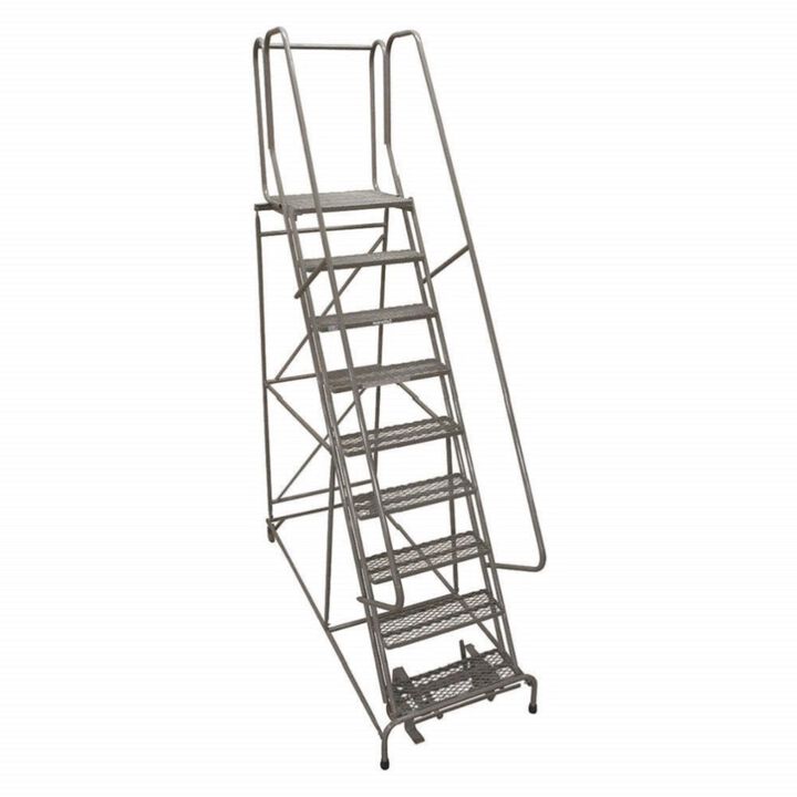 Cotterman Series 1000 9 Step X 26in W A3 Tread Step Ladder w/handrails, large image number 1