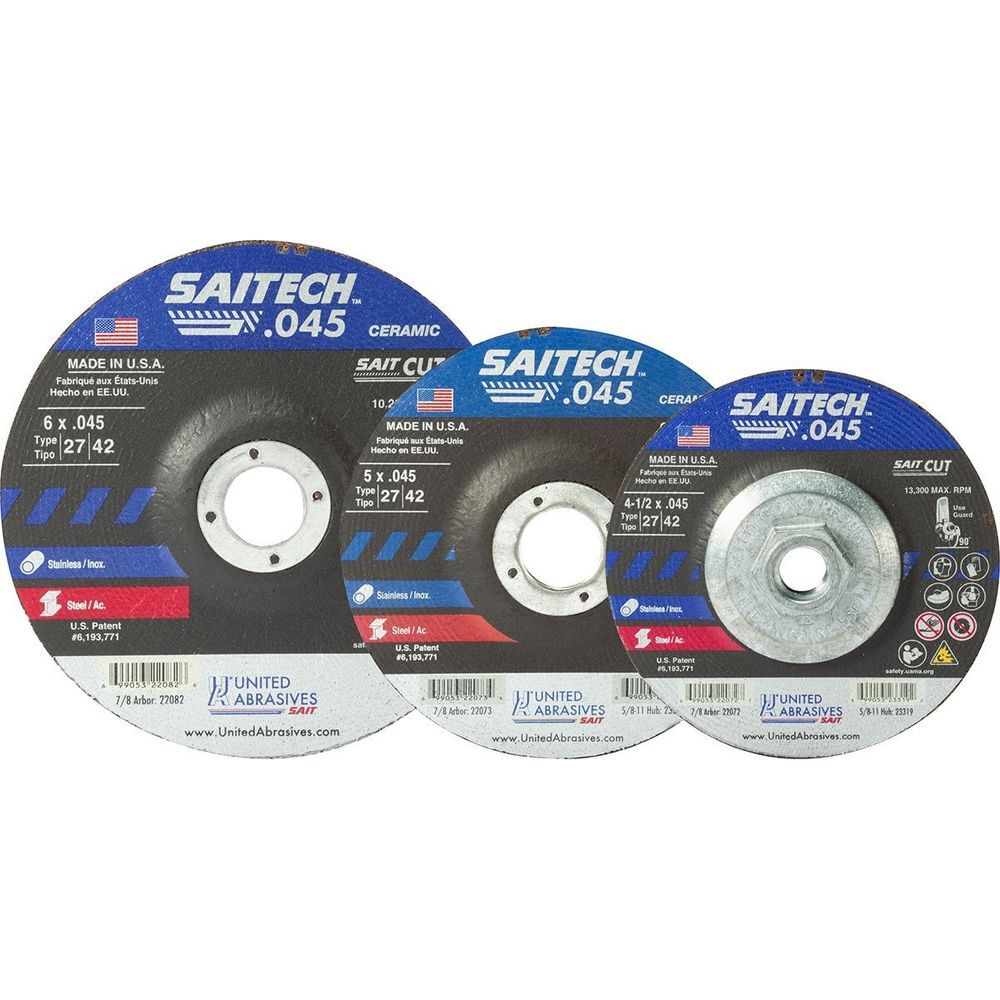 United Abrasives 4-1/2 in Type 27/42 High Performance Gr ind ing Wheel, large image number 1