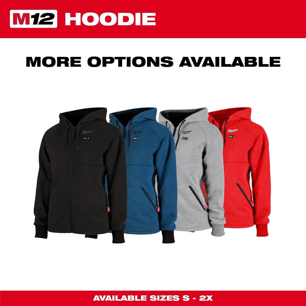 Milwaukee M12 Womens Heated Hoodie Kit, Red, XS, large image number 6