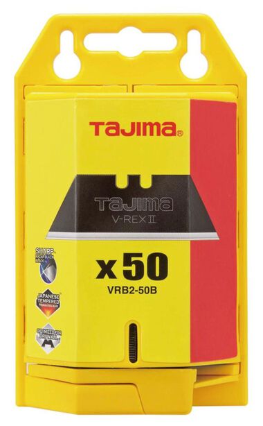 Tajima V-REX II Premium Tempered Steel Utility Knife Blades 50-Pack
