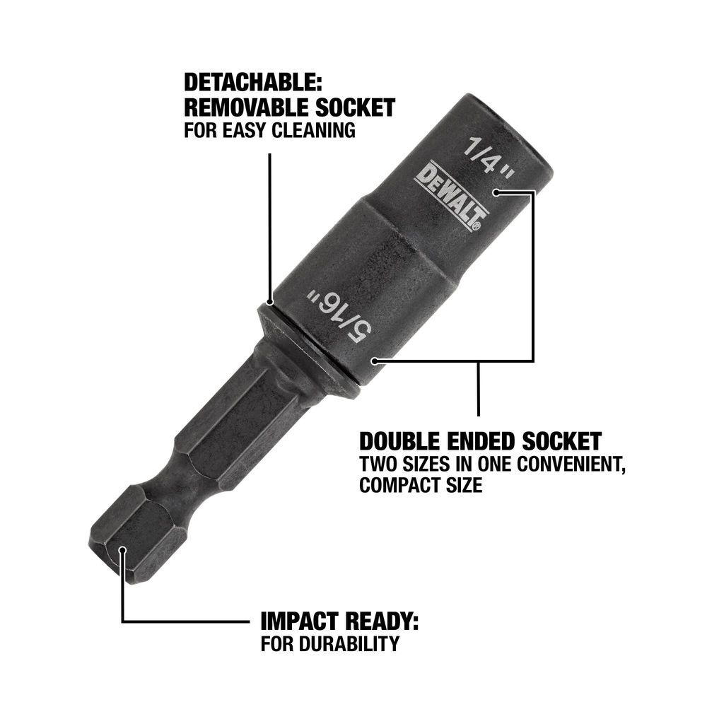 DEWALT Nut Driver 1/4 X 5/16 RVS, large image number 2