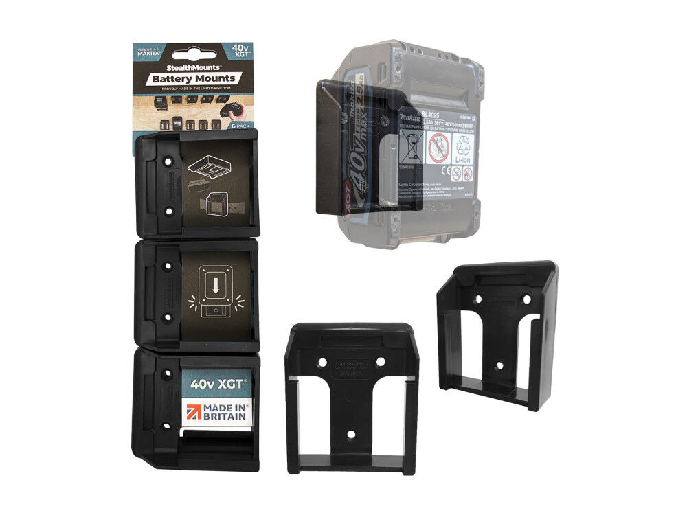 Stealthmounts Battery Mounts for Makita 40v XGT 6pk Black, large image number 1