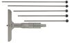 Mitutoyo Depth Micrometer Series 129 with Interchangeable Rod 0-6in, small image number 2