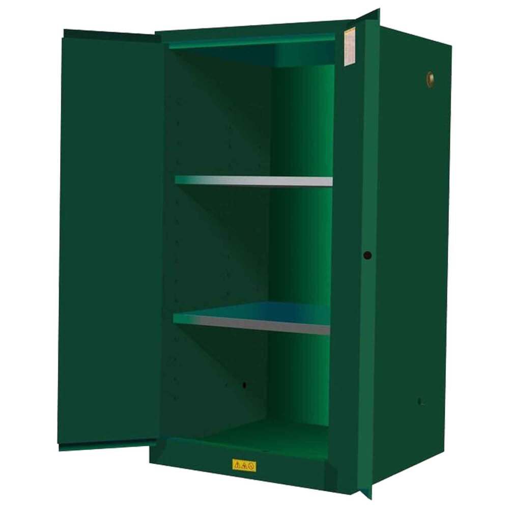 Justrite 60 Gallon Green Steel Manual Close Pesticides Safety Cabinet, large image number 1