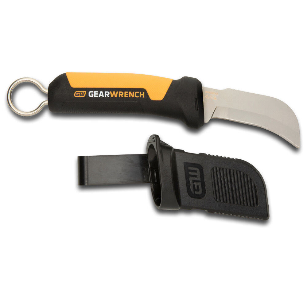 GEARWRENCH Lineman Fixed Blade Hawkbill Knife with Blunt Tip, large image number 1