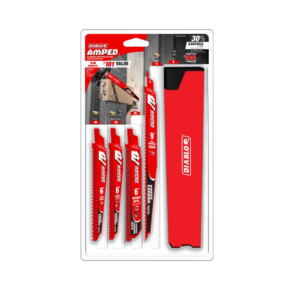 Diablo Tools AMPED Reciprocating Blade Set, 14 Pieces, large image number 5