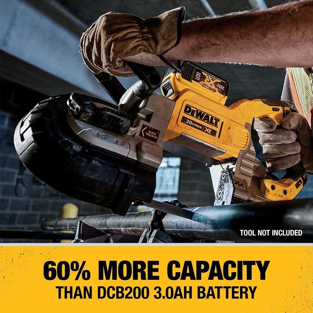 DEWALT 20V MAX 20V 5Ah Lithium Ion Power Tool Battery Pack with Fuel Indicator (2 Pack), large image number 9