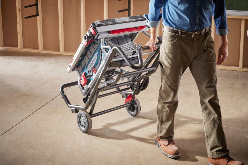 Bosch 10in Jobsite Table Saw with Gravity-Rise Wheeled Stand, large image number 10