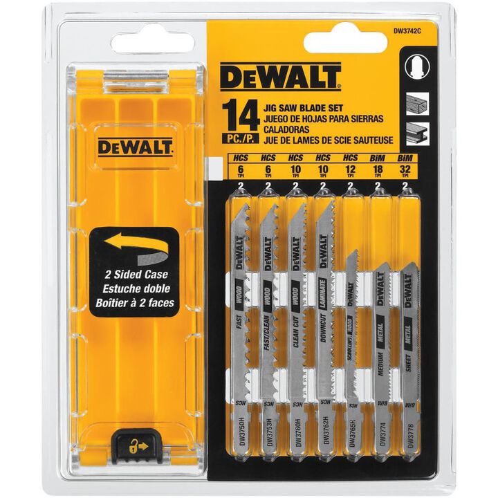 DEWALT 14-PC T-shank Jig Saw Blade Set