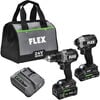 FLEX 24V Drill Driver With Turbo Mode and Quick Eject Impact Driver Kit, small image number 1