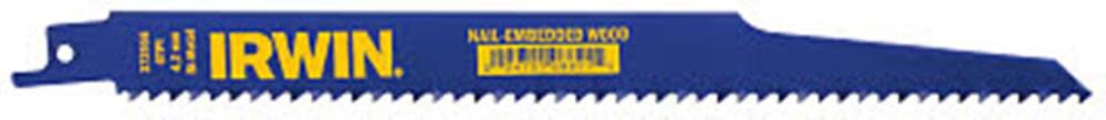 Irwin 9 In. x 0.050 In. 6 TPI Reciprocating Saw Blade 5 pk., large image number 1
