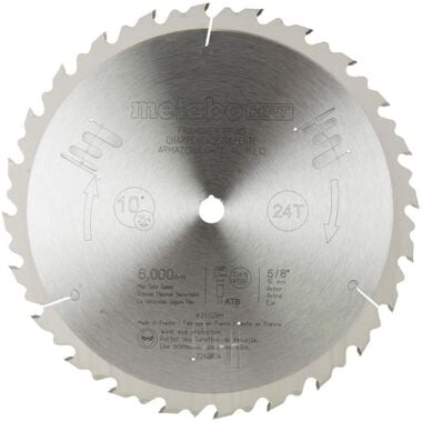 Metabo HPT Miter/Table Saw Blade 10in 24T Tungsten Carbide Tipped