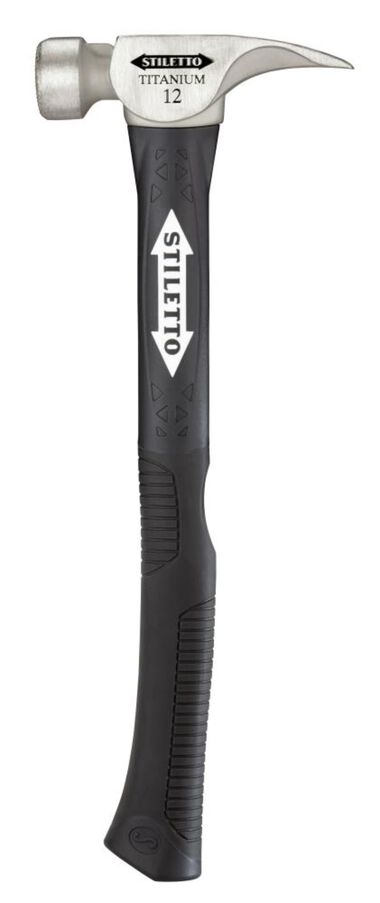 Stiletto 12 oz Titanium Milled Face Hammer with 18 in. Hybrid Fiberglass Handle