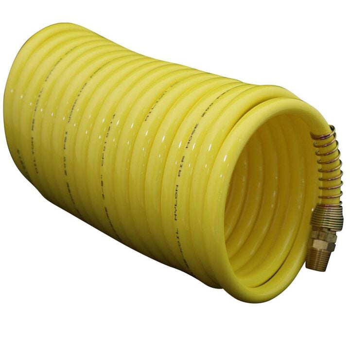 Milton Coiled Nylon Air Hose 25 Ft. 3/8 In. ID